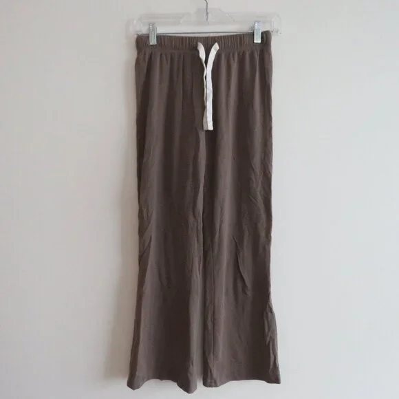 SPLITS59 Brooks Fleece Cropped Flare Pants in Lentil Athleisure Neutral Sz XS - Picture 3 of 13